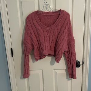 Cozy pink sweater